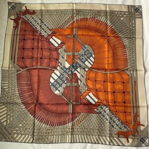 NWT Hermes Masan & Masan 100% Silk Scarf w/Box
